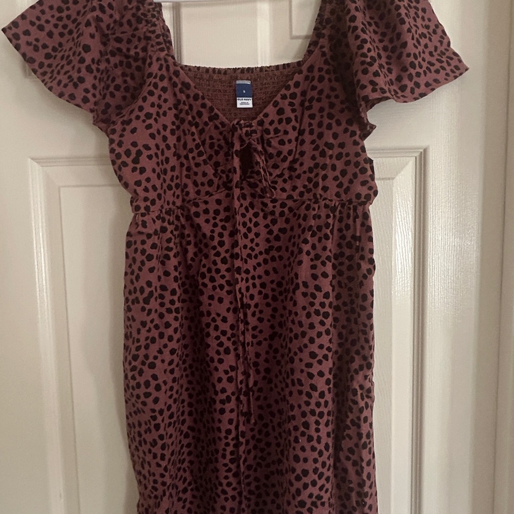 Old Navy Women's Midi Dress - Brown and Black